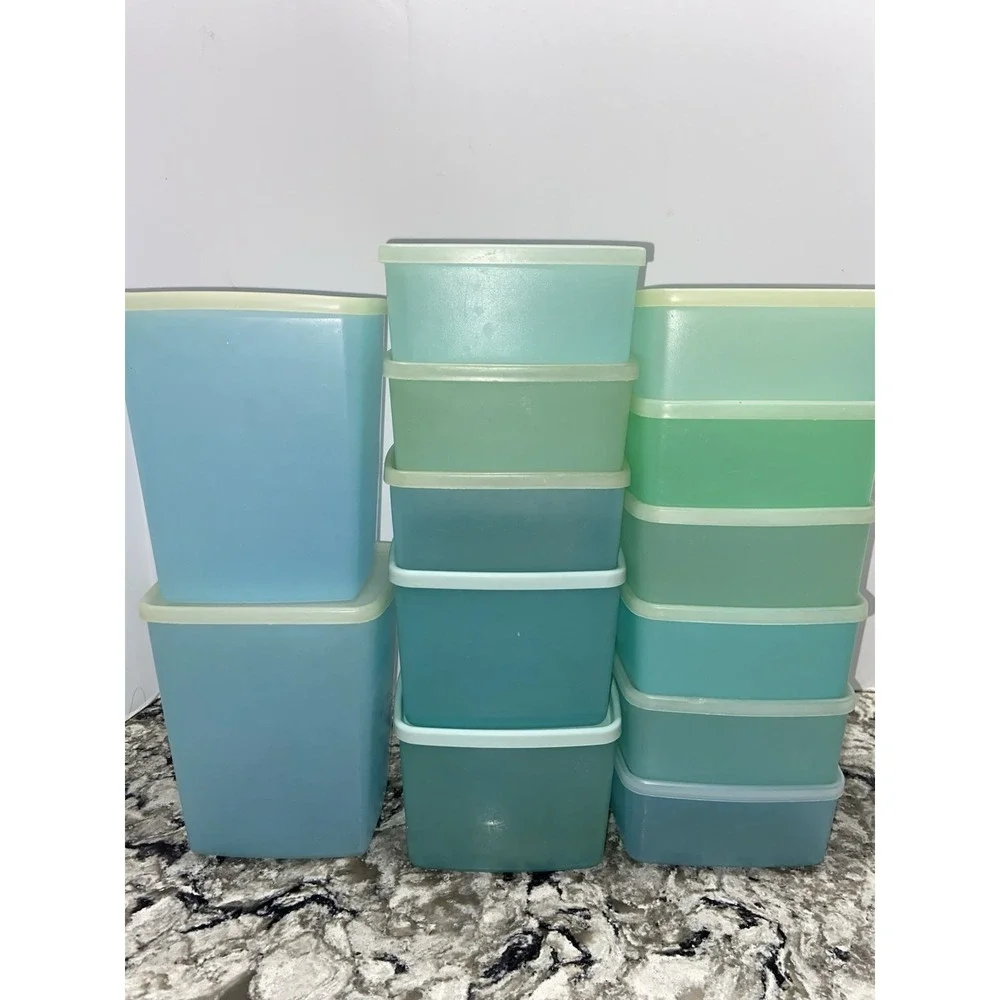 Vintage Tupperware Storage Freezer Containers 13 Bowls With Lids